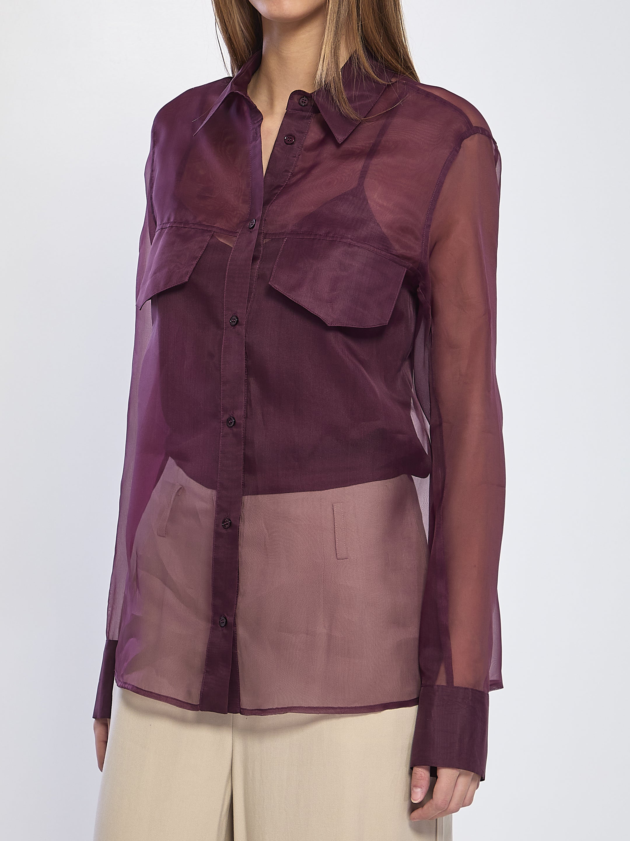 FEDERICA TOSI 40 silk organza shirt