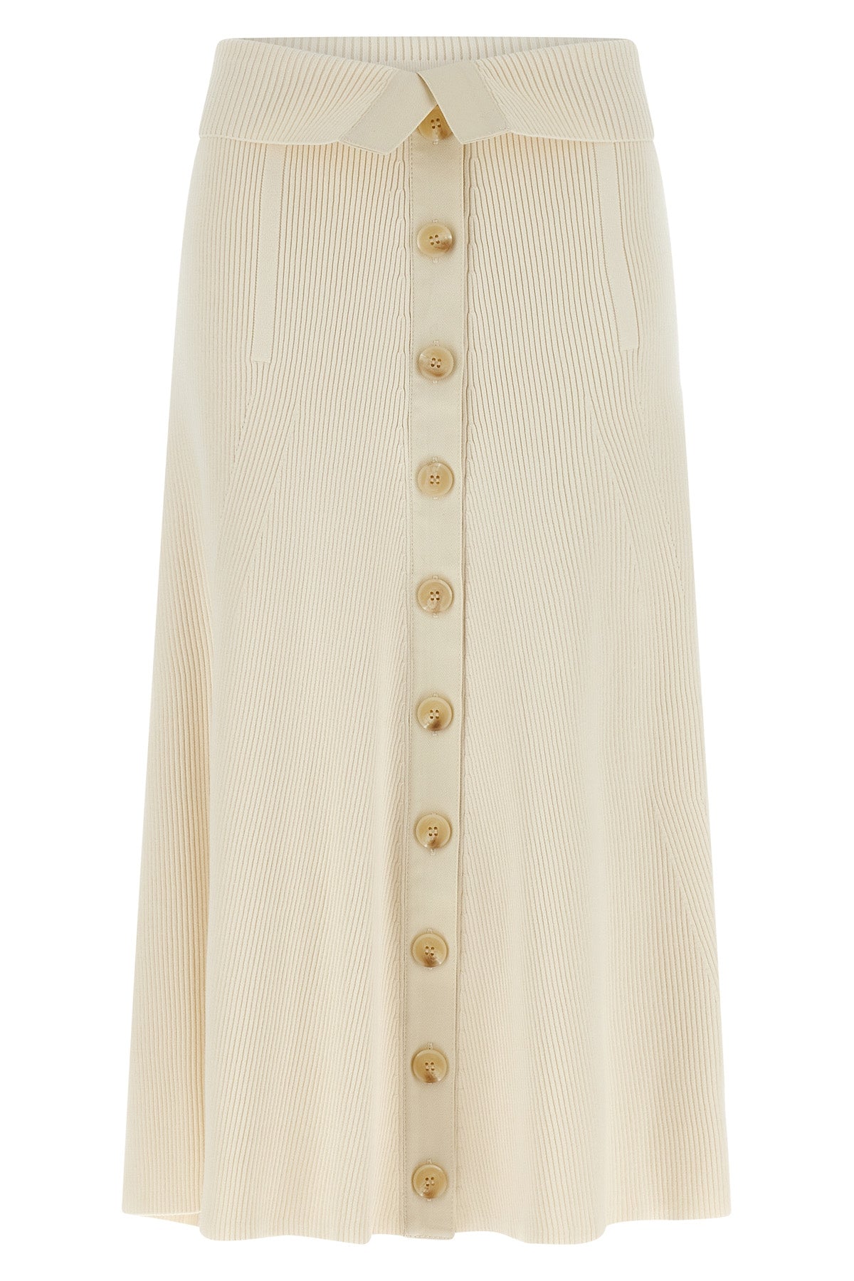 ZIMMERMANN 0 rebellion ribbed stretch viscose midi skirt