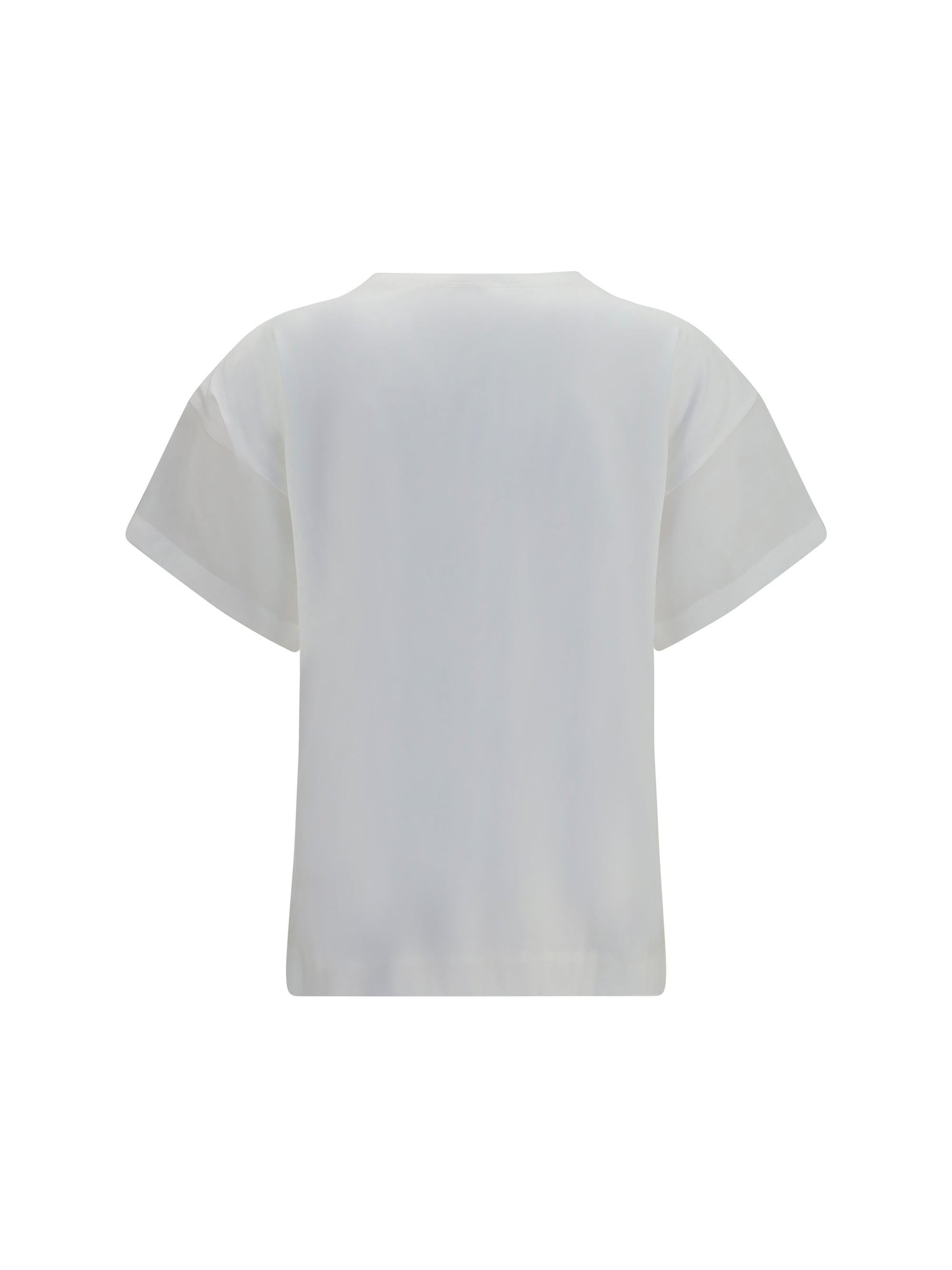 BRUNELLO CUCINELLI M cotton t-shirt with sheer sleeves and side panels