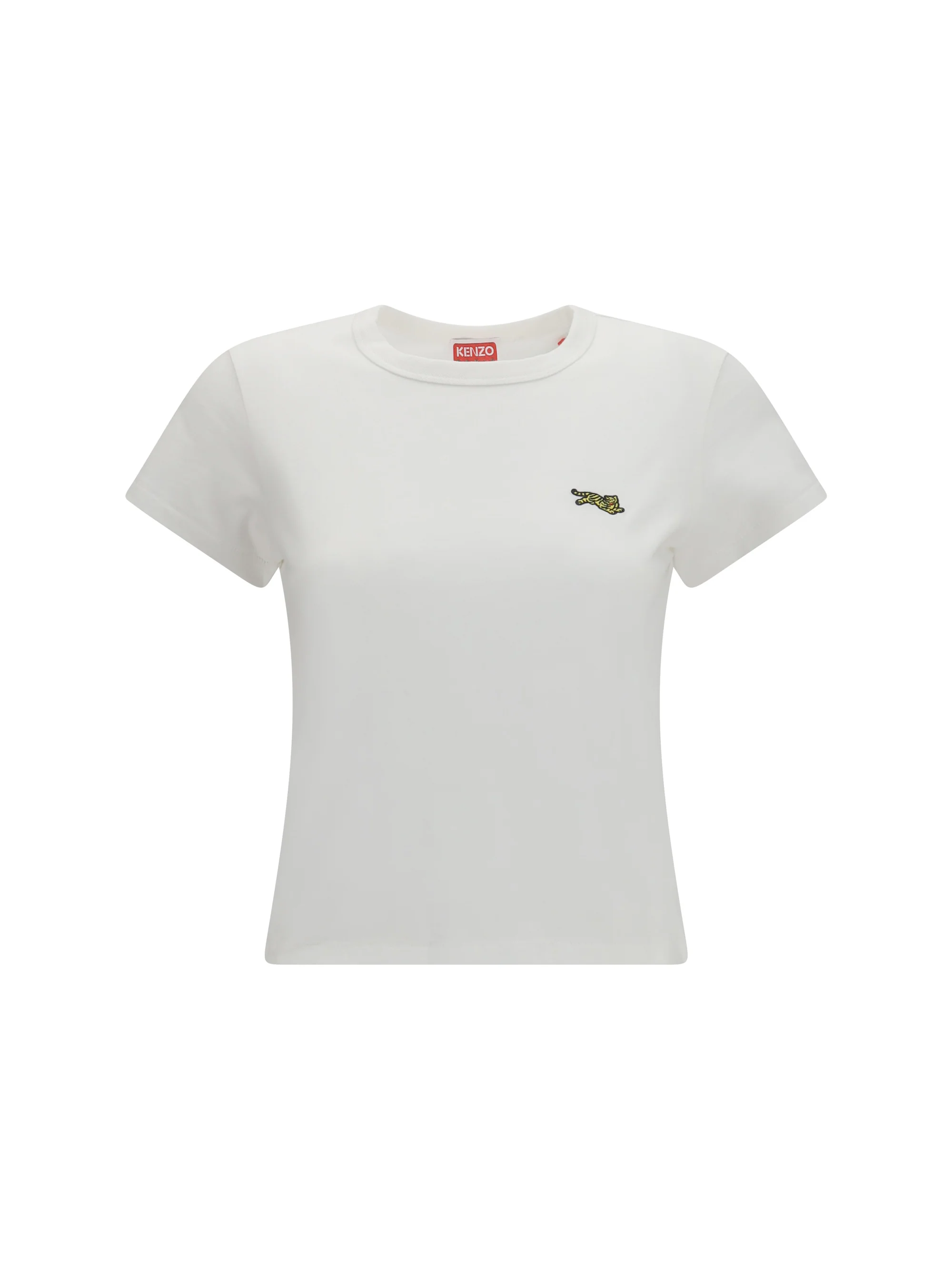 jumping tiger embroidered cotton t-shirt