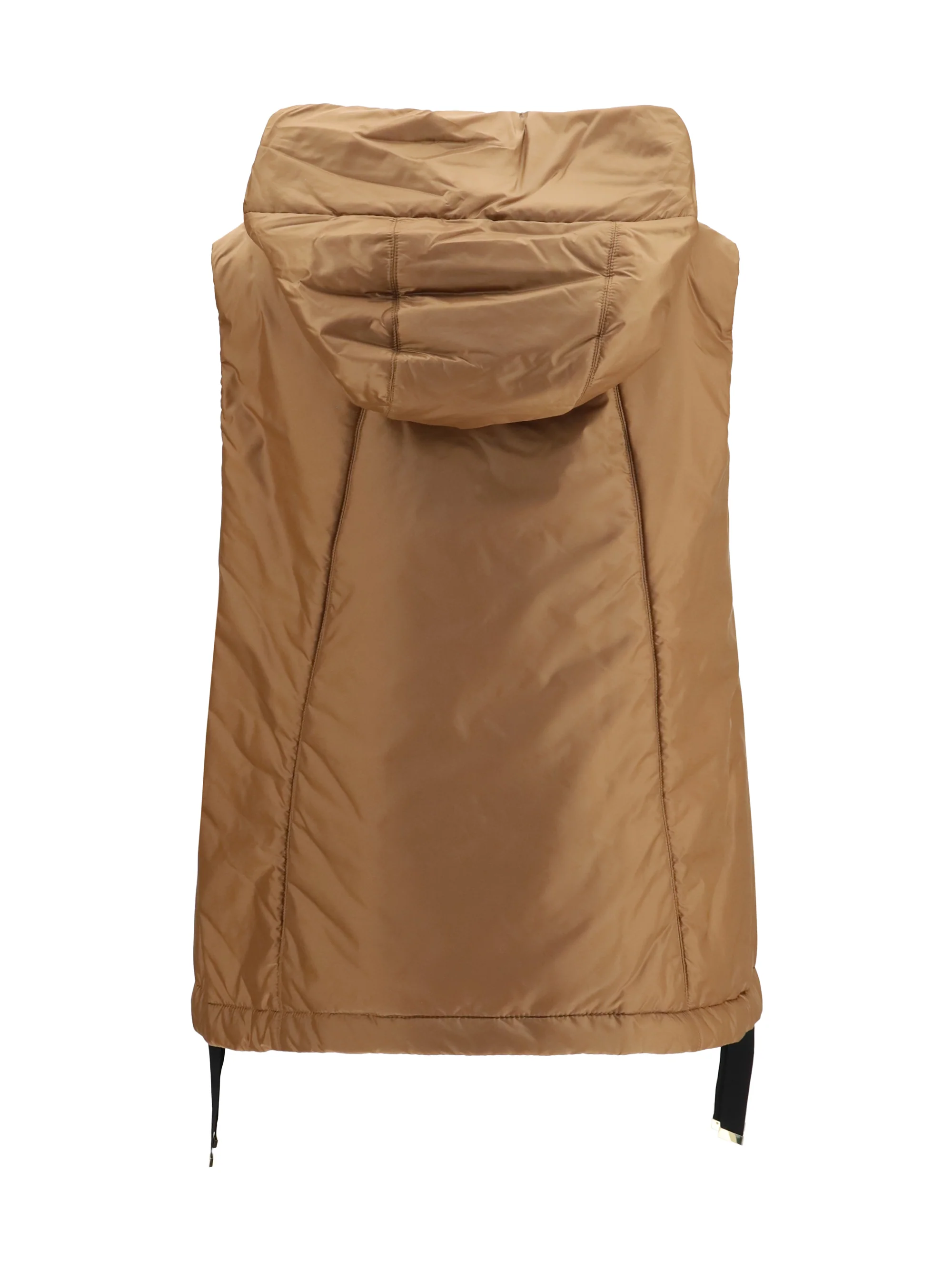 MAX MARA THE CUBE 40 hooded padded vest in water repellent canvas