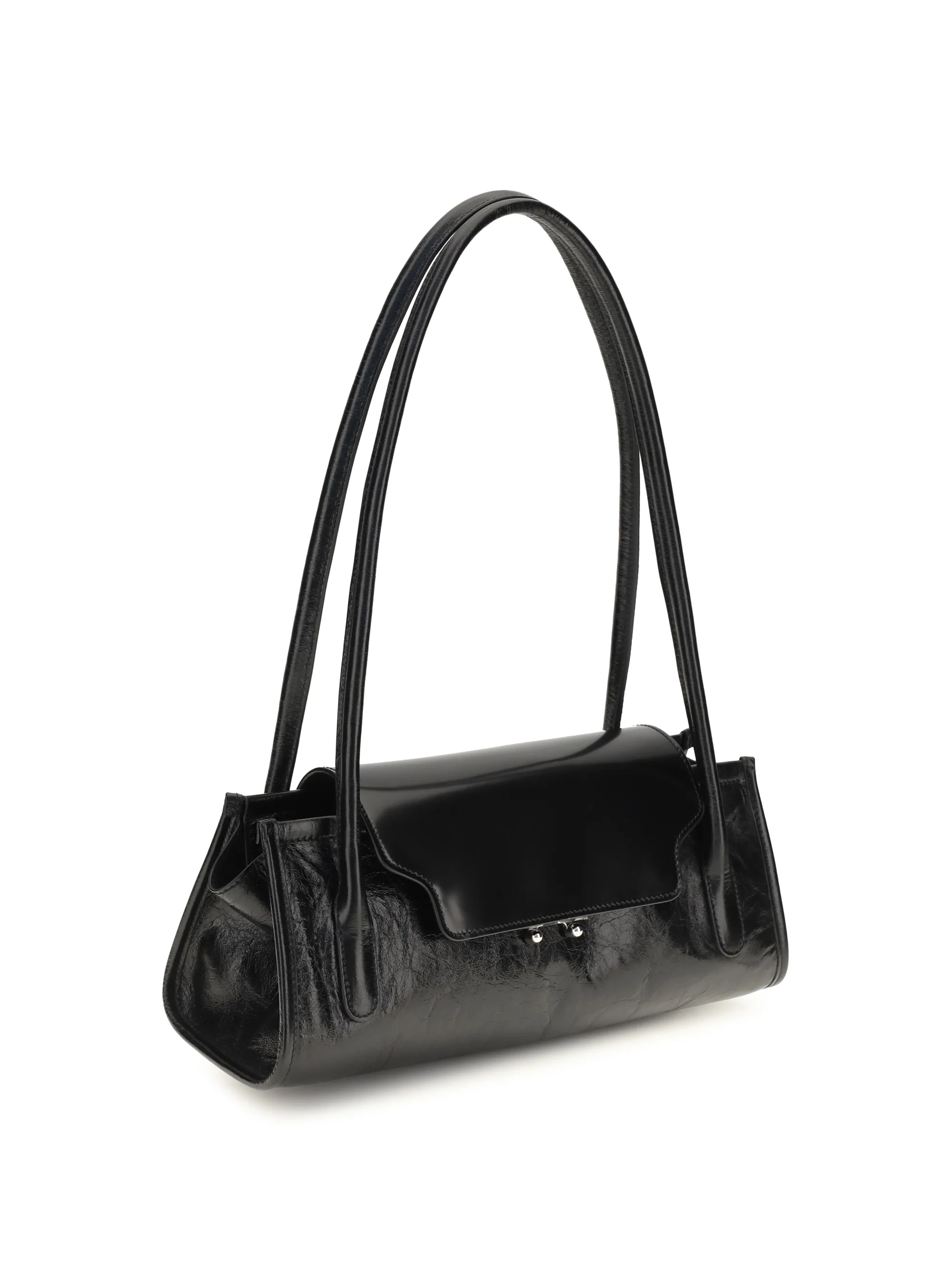 trunkette leather shoulder bag