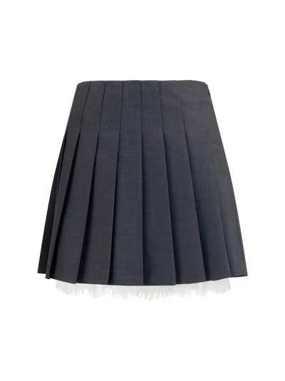 pleated mini skirt