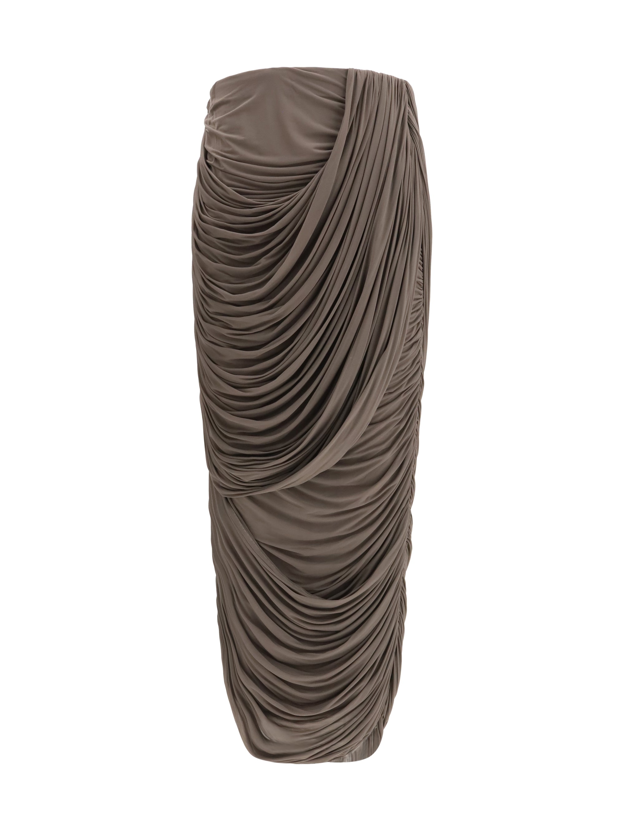 MAGDA BUTRYM 38 draped silk midi skirt