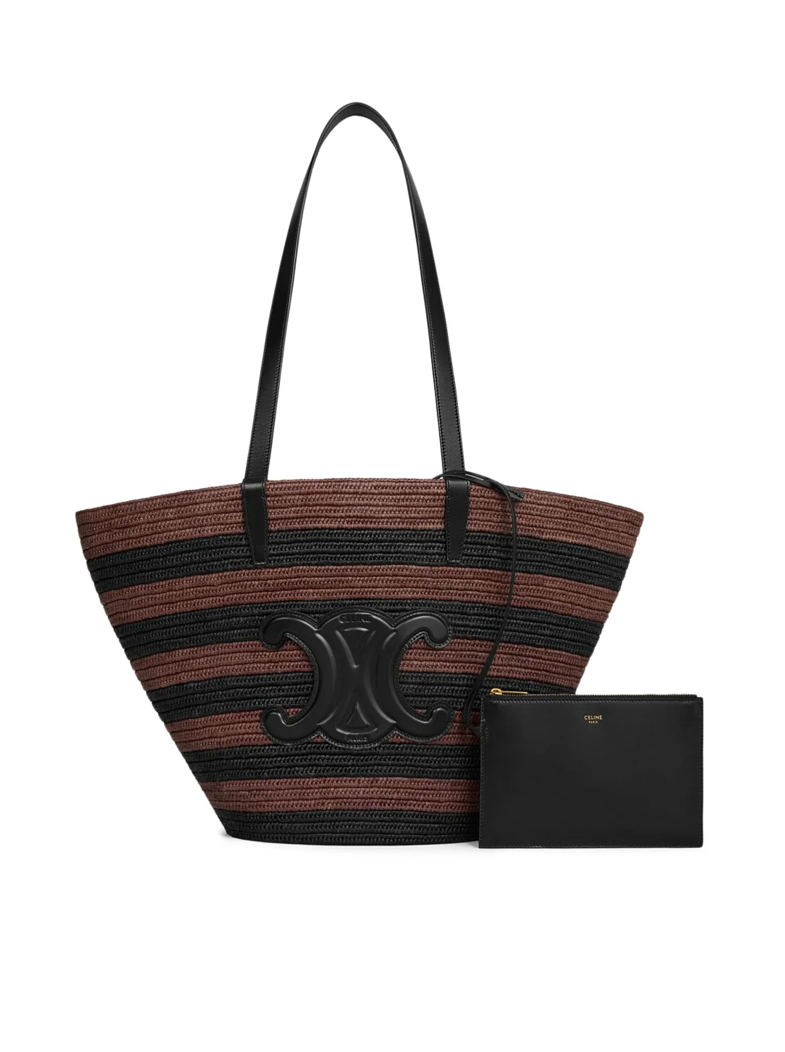 Couffin Classic Striped Panier Raffia Tote
