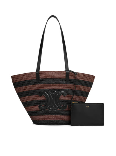 Couffin Classic Striped Panier Raffia Tote