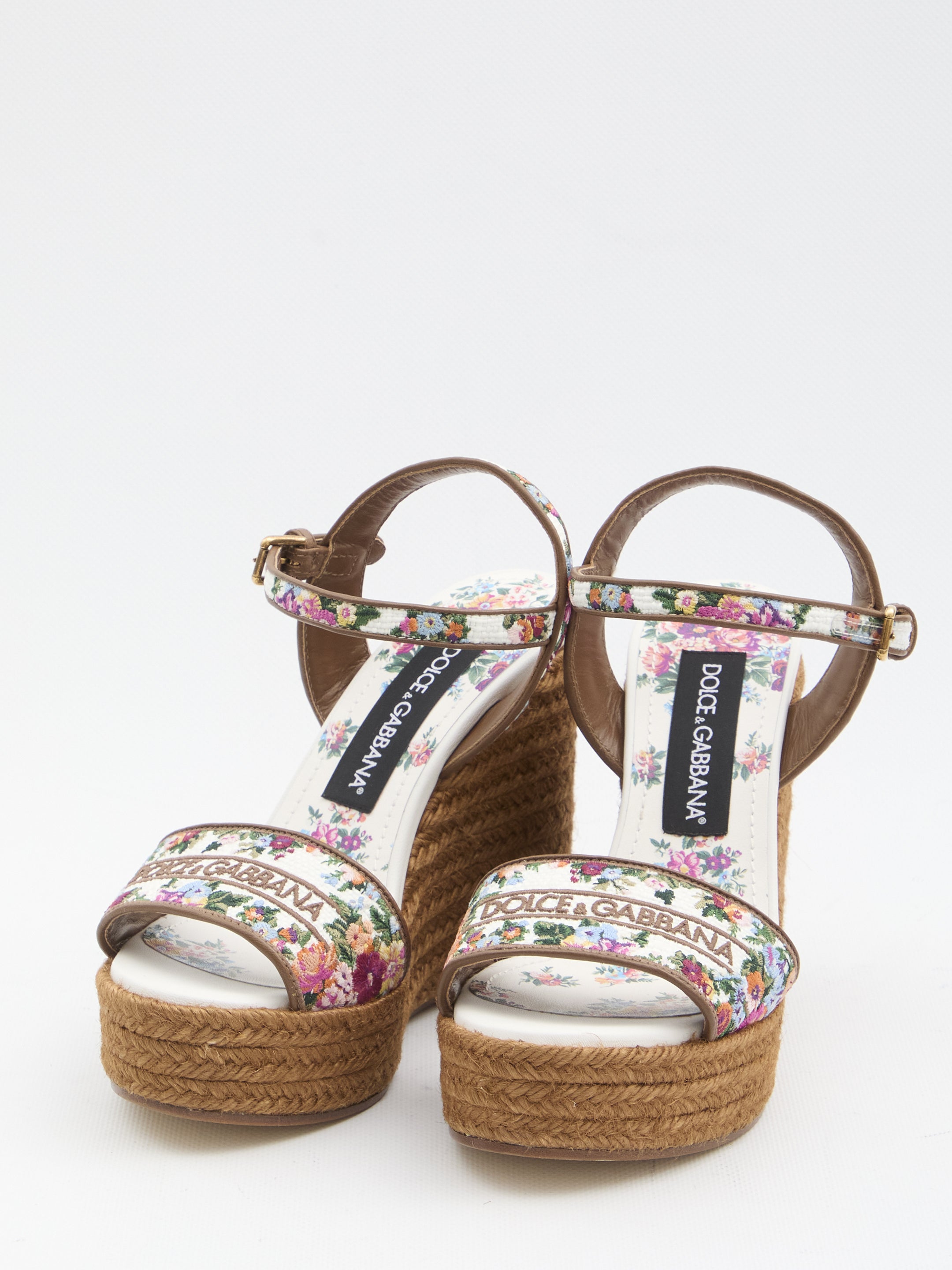 DOLCEamp;GABBANA 36 platform in nappa with thread embroidery