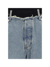 high-waisted jeans with elastic