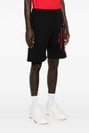 graffiti cotton bermuda shorts
