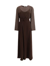 long belted dress