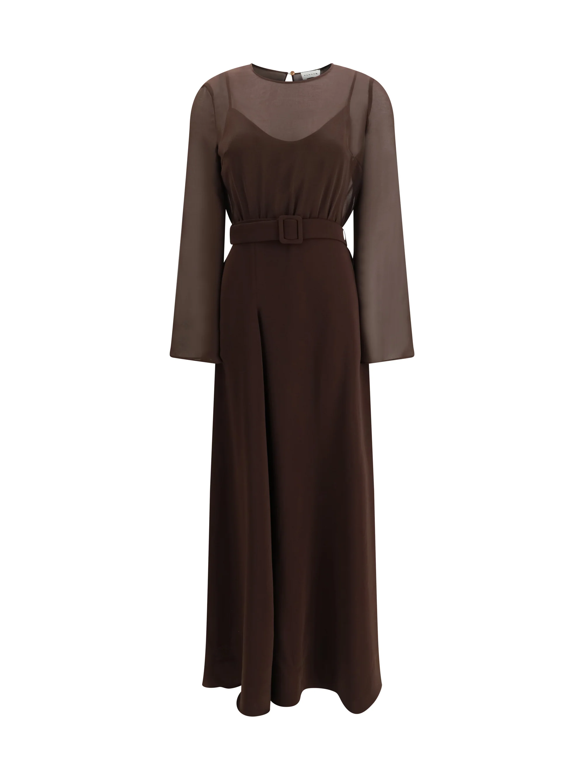 long belted dress