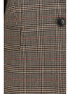 checked pattern wool blazer