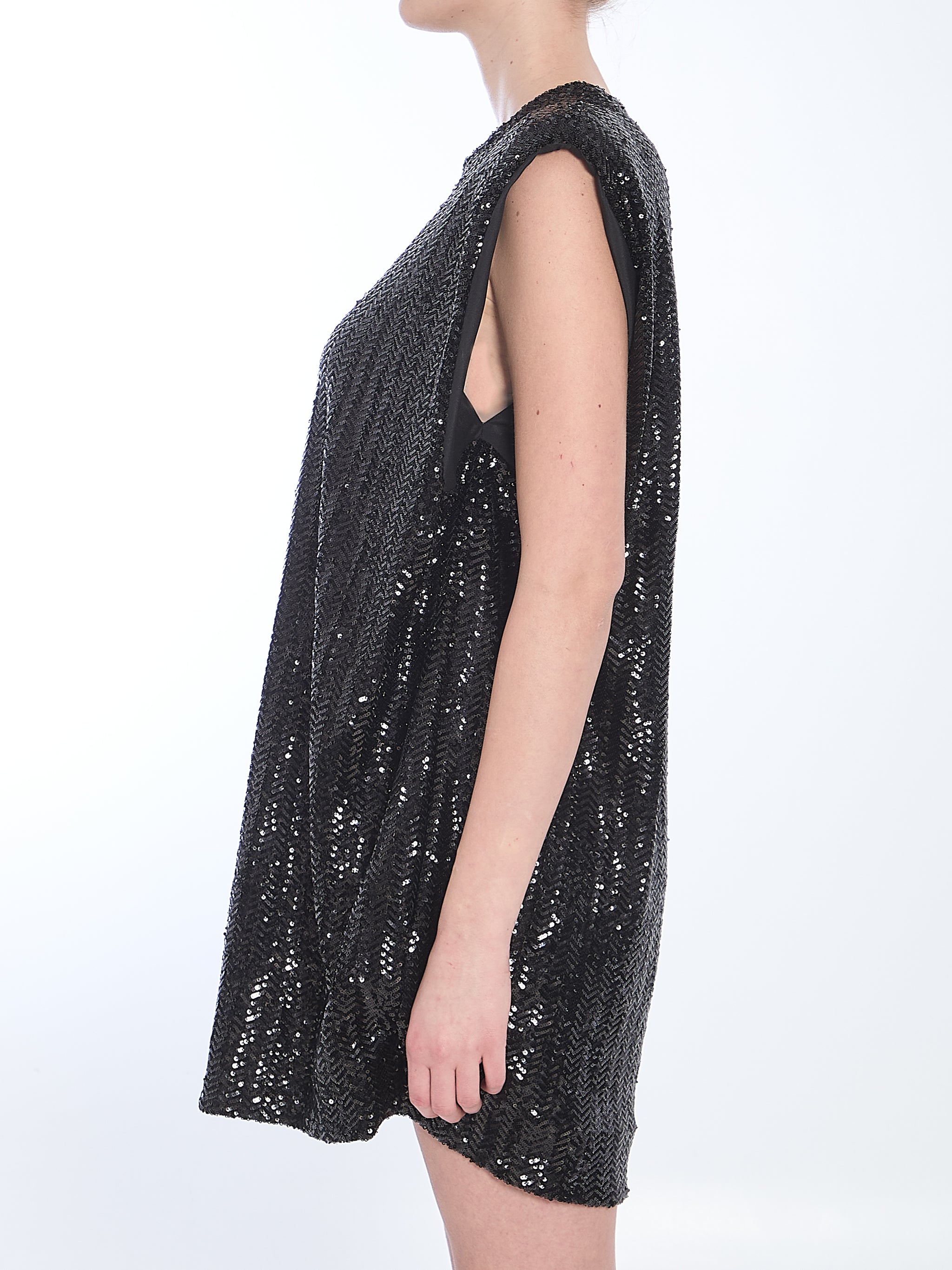 sequined mini dress