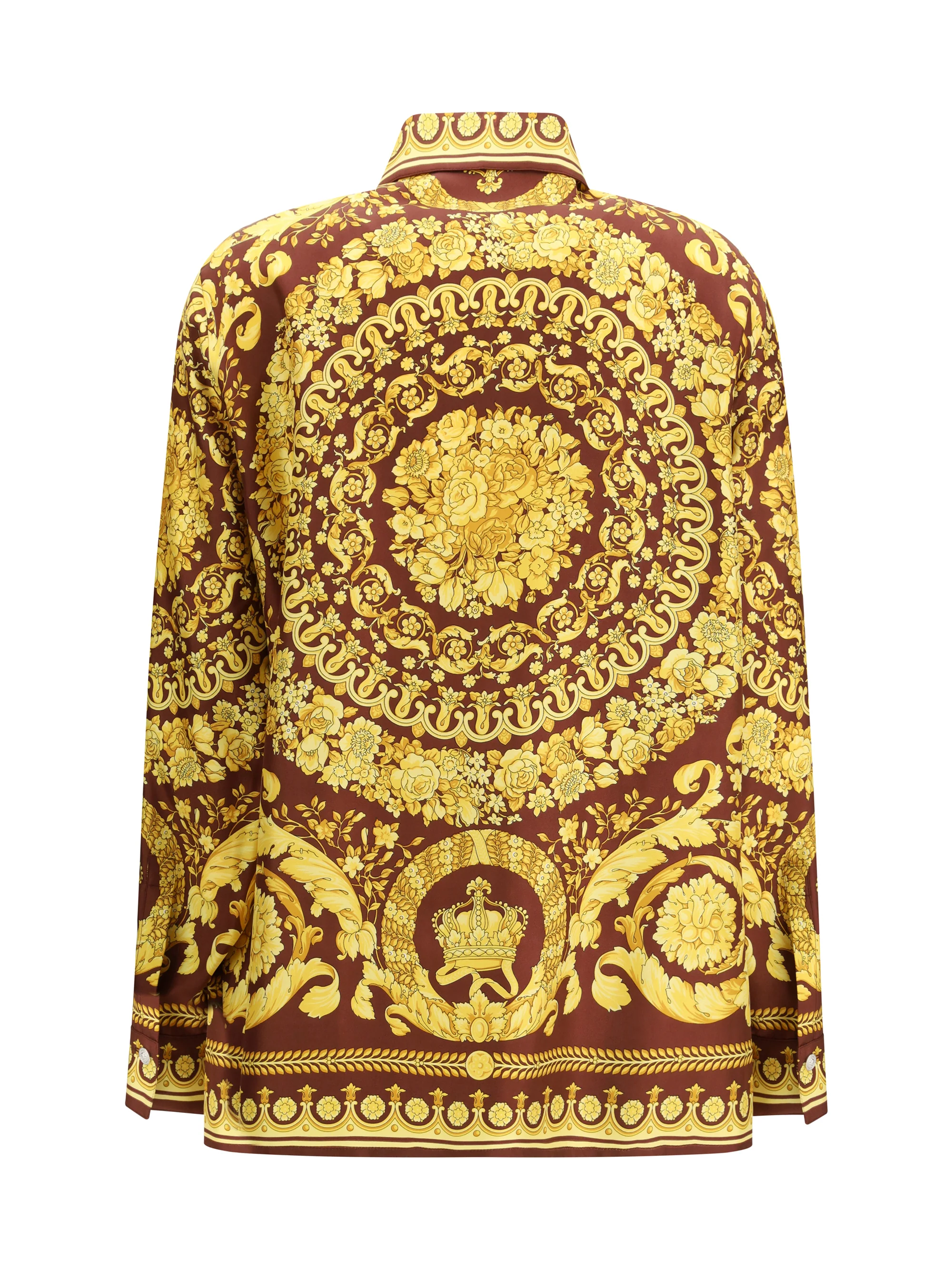 VERSACE 42 printed silk shirt 