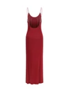 backless knit dress with cassandre chain