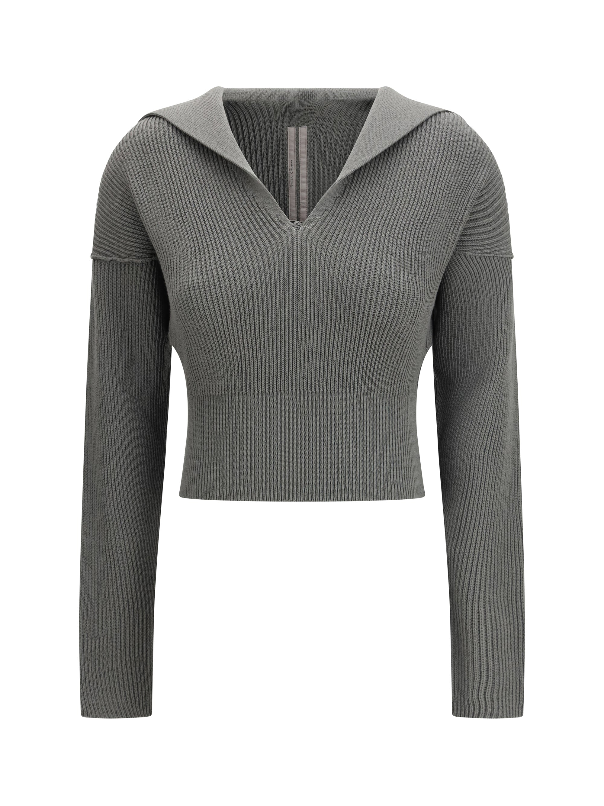 RICK OWENS L euca virgin wool sweater with v neck