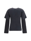 logo print double sleeves t-shirt