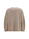 bouclé yarn sweater with lurex