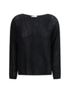 rib-knit crew-neck sweater