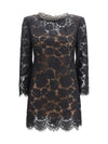 lace long sleeve mini dress