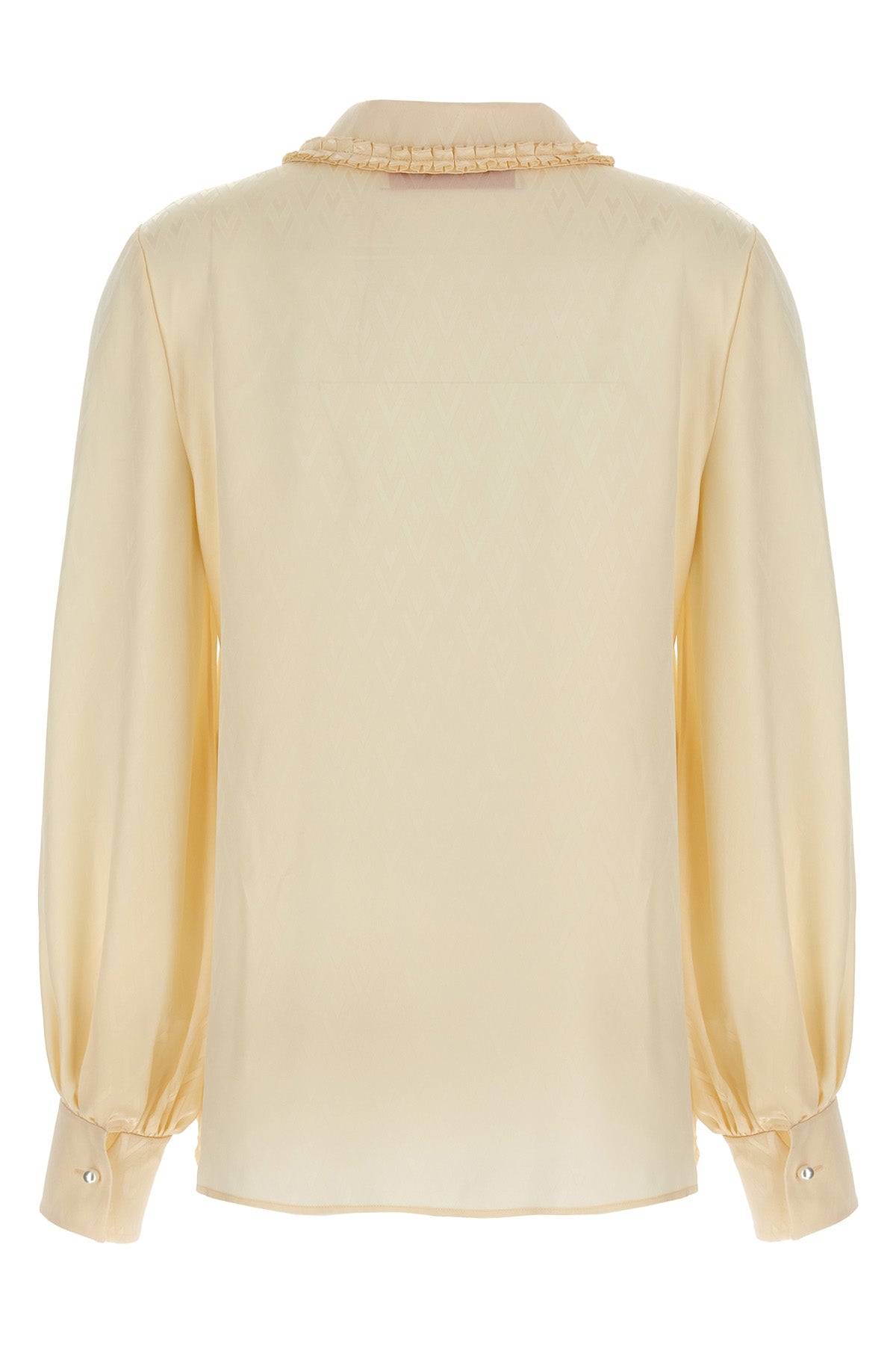 VALENTINO GARAVANI 44 all-over toute la v jacquard silk shirt