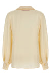 all-over toute la v jacquard silk shirt