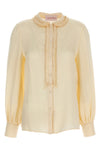 all-over toute la v jacquard silk shirt