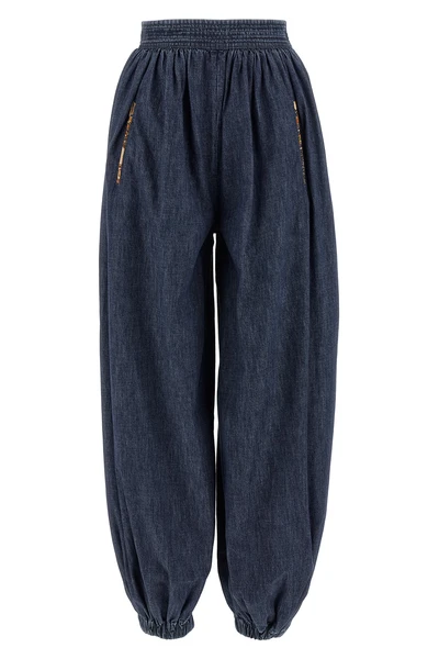 chambray cotton denim pants