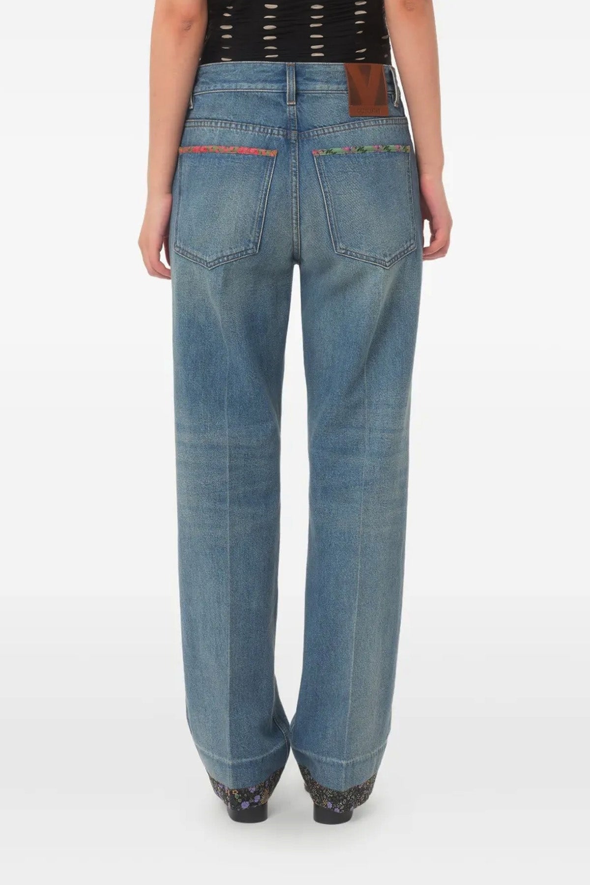 VALENTINO GARAVANI 28 medium blue denim cotton jeans