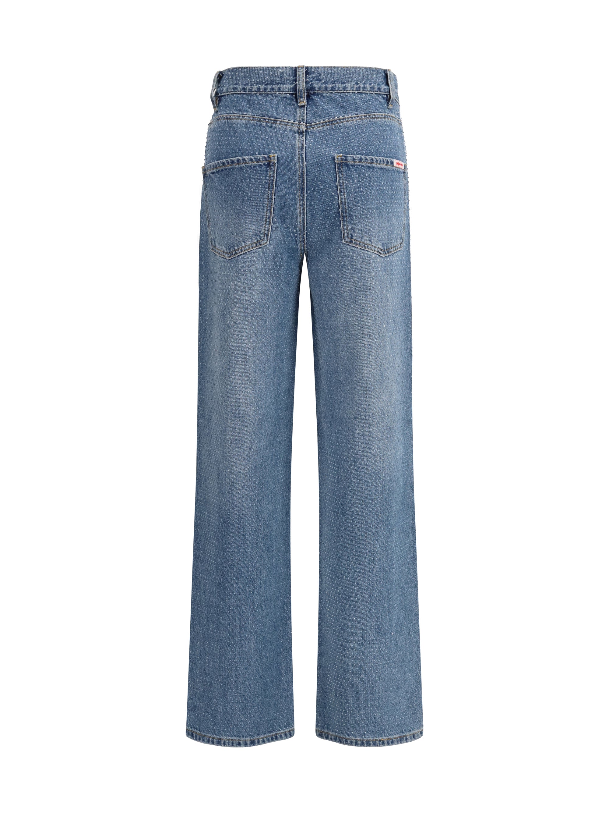 SELF-PORTRAIT 24 straight-leg jeans with all-over rhinestones