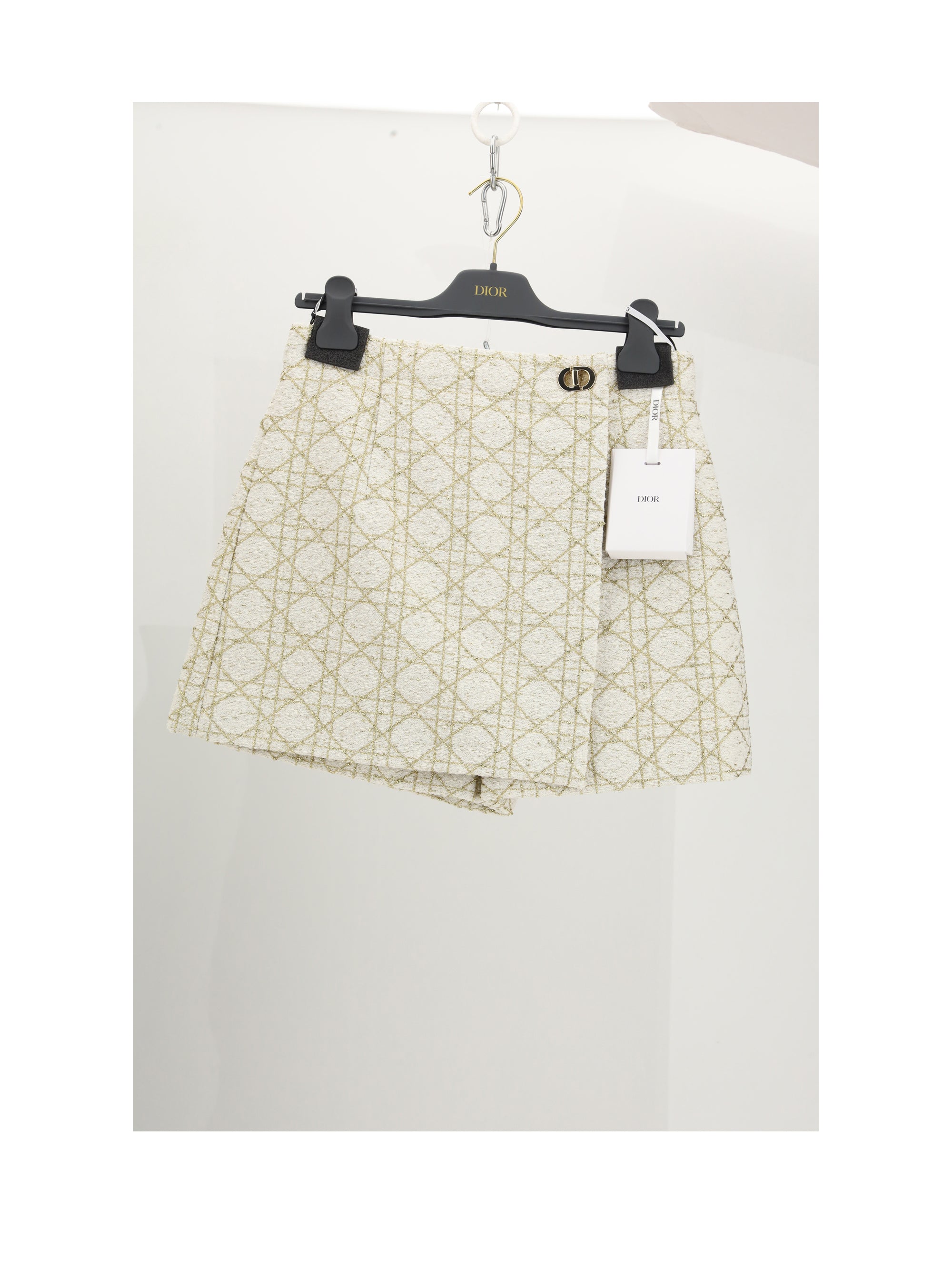 DIOR 40 short/jupe db-tweed cannage or
