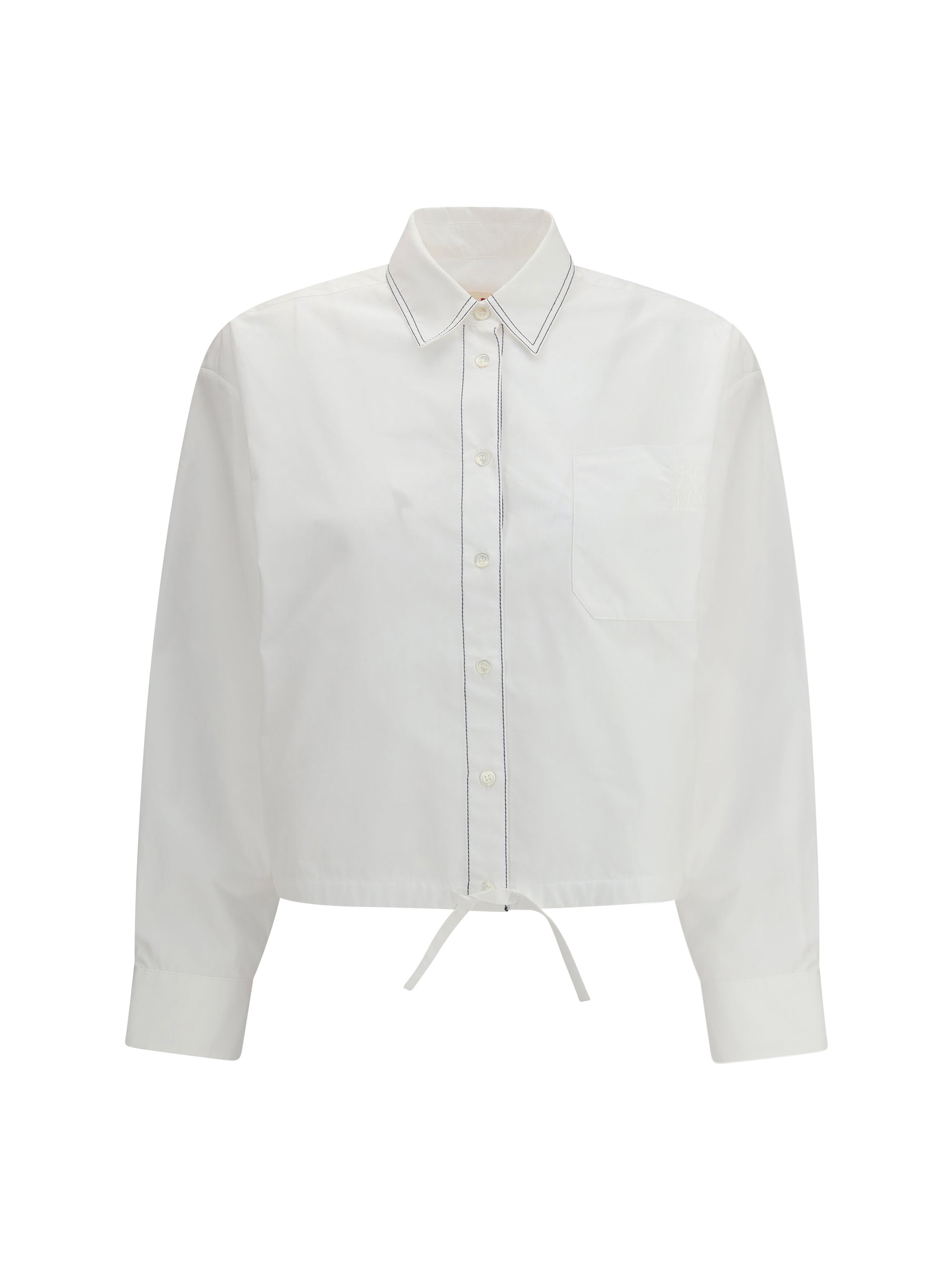 cropped long-sleeve shirt