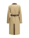 reversible cotton gabardine and cashmere pied-de-poule trench coat