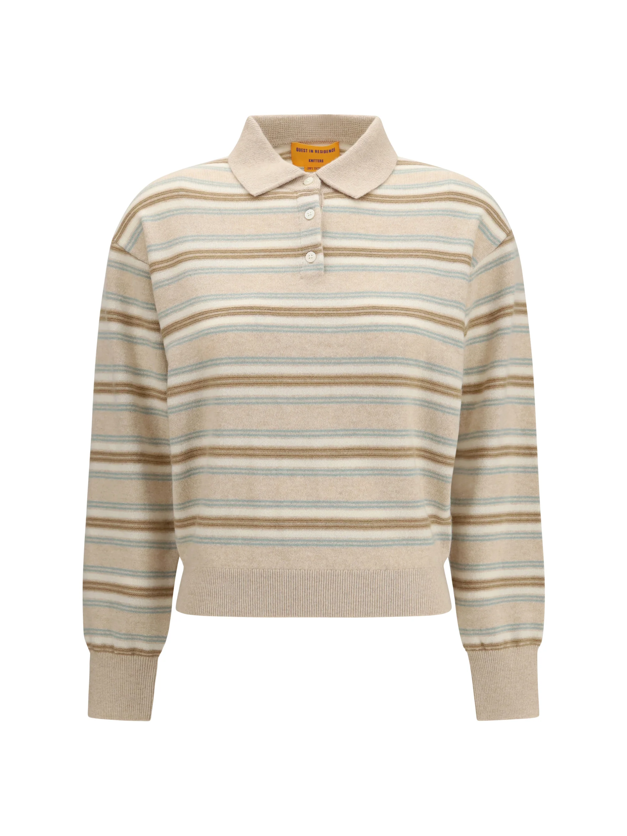 GUEST IN RESIDENCE M college striped polo sweater 