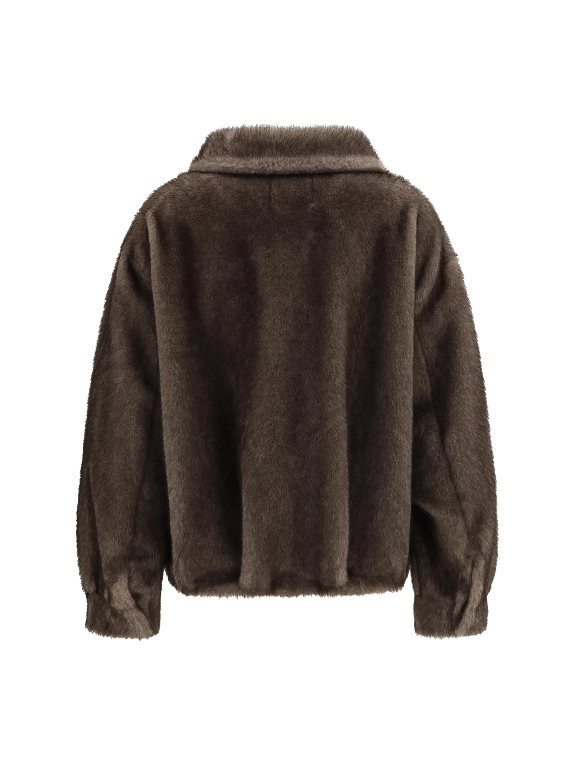 SWORD 6.6.44 40 faux fur jacket with waist belt