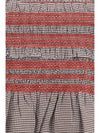 elastic printed top with ruching and side ties