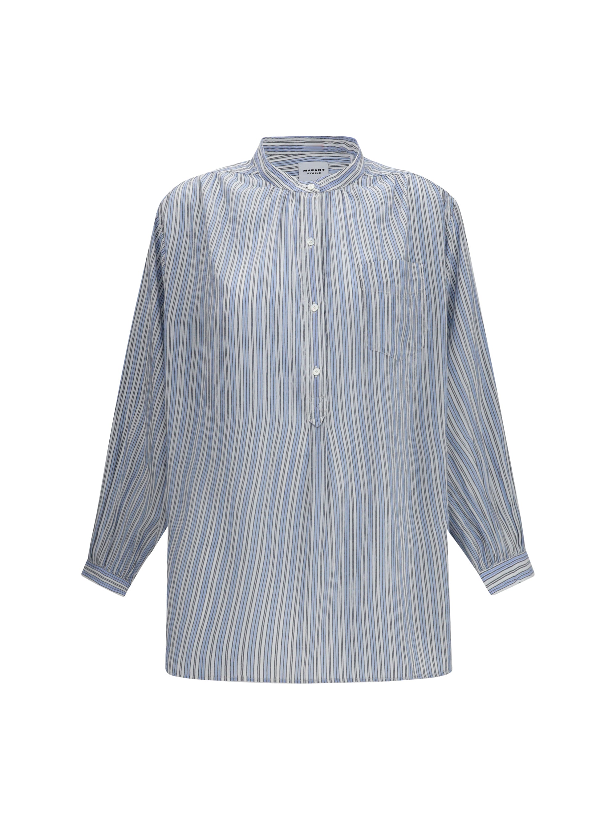 MARANT ETOILE 36 sapha striped cotton voile shirt