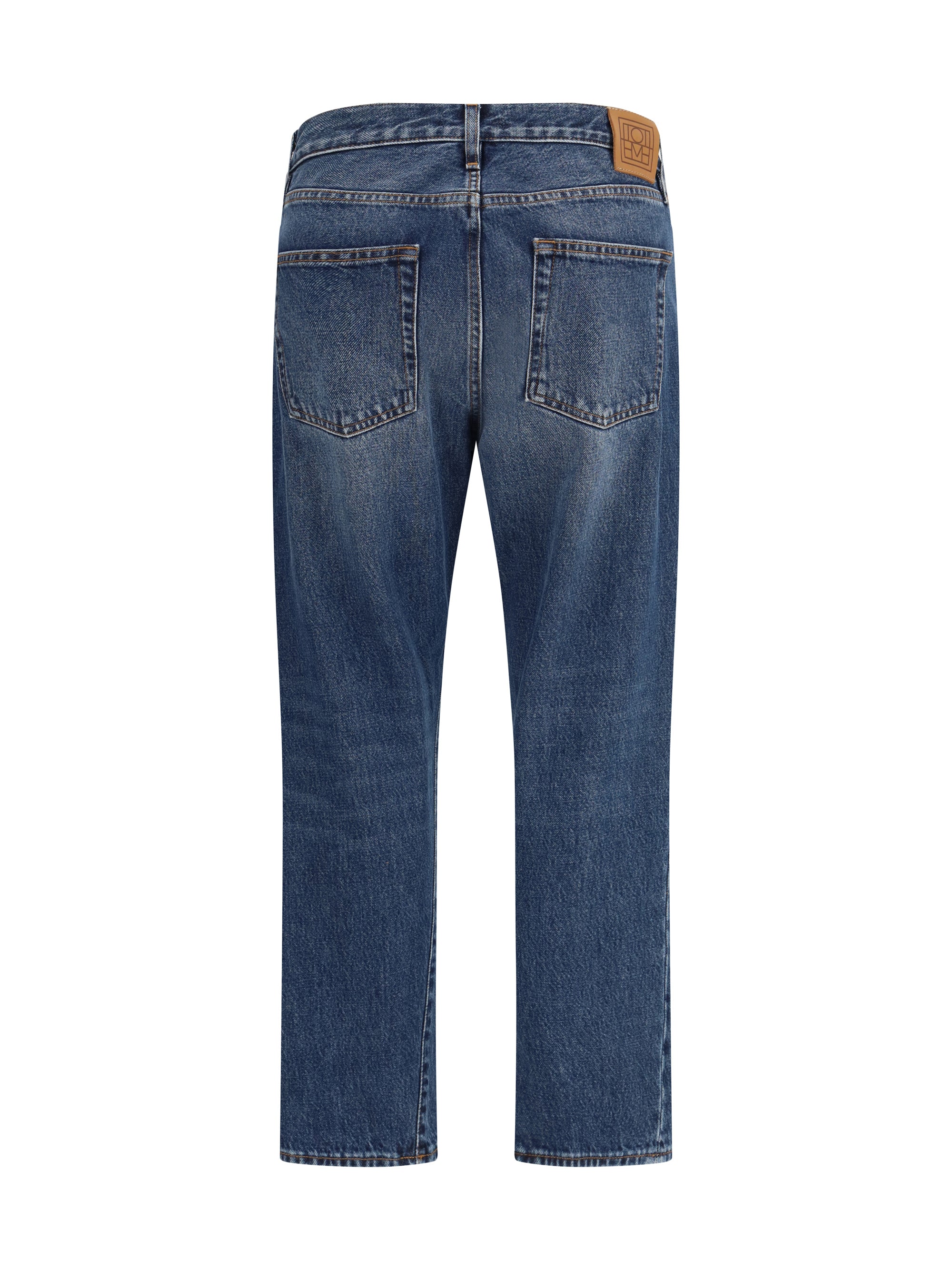 washed twisted seam jeans