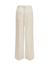 wide pants in fluid twill