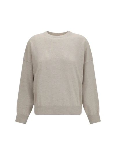 cashmere sweater with monili chain