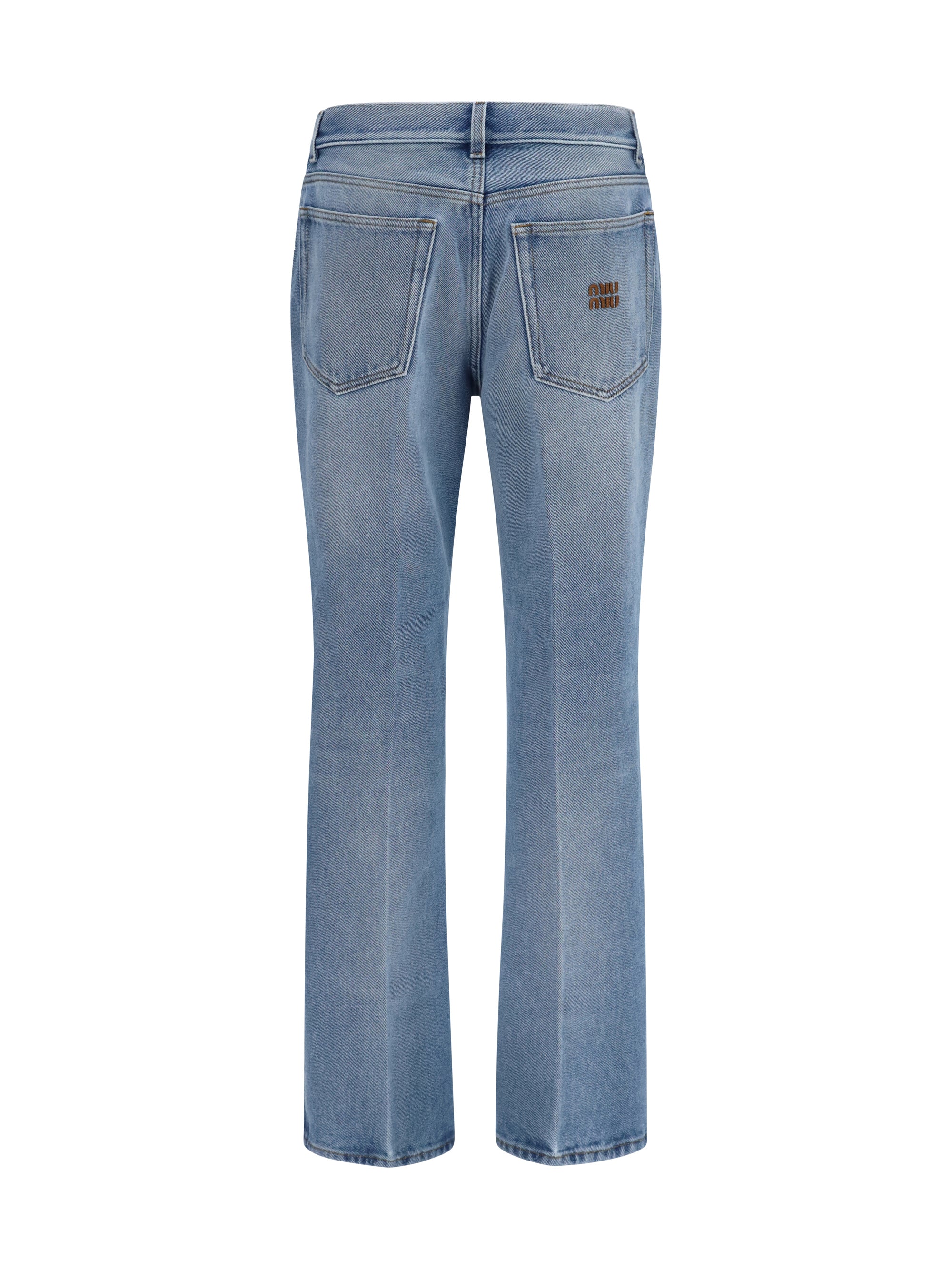 MIU MIU 28 washed denim five-pocket jeans