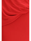 long open-back dress with high neck