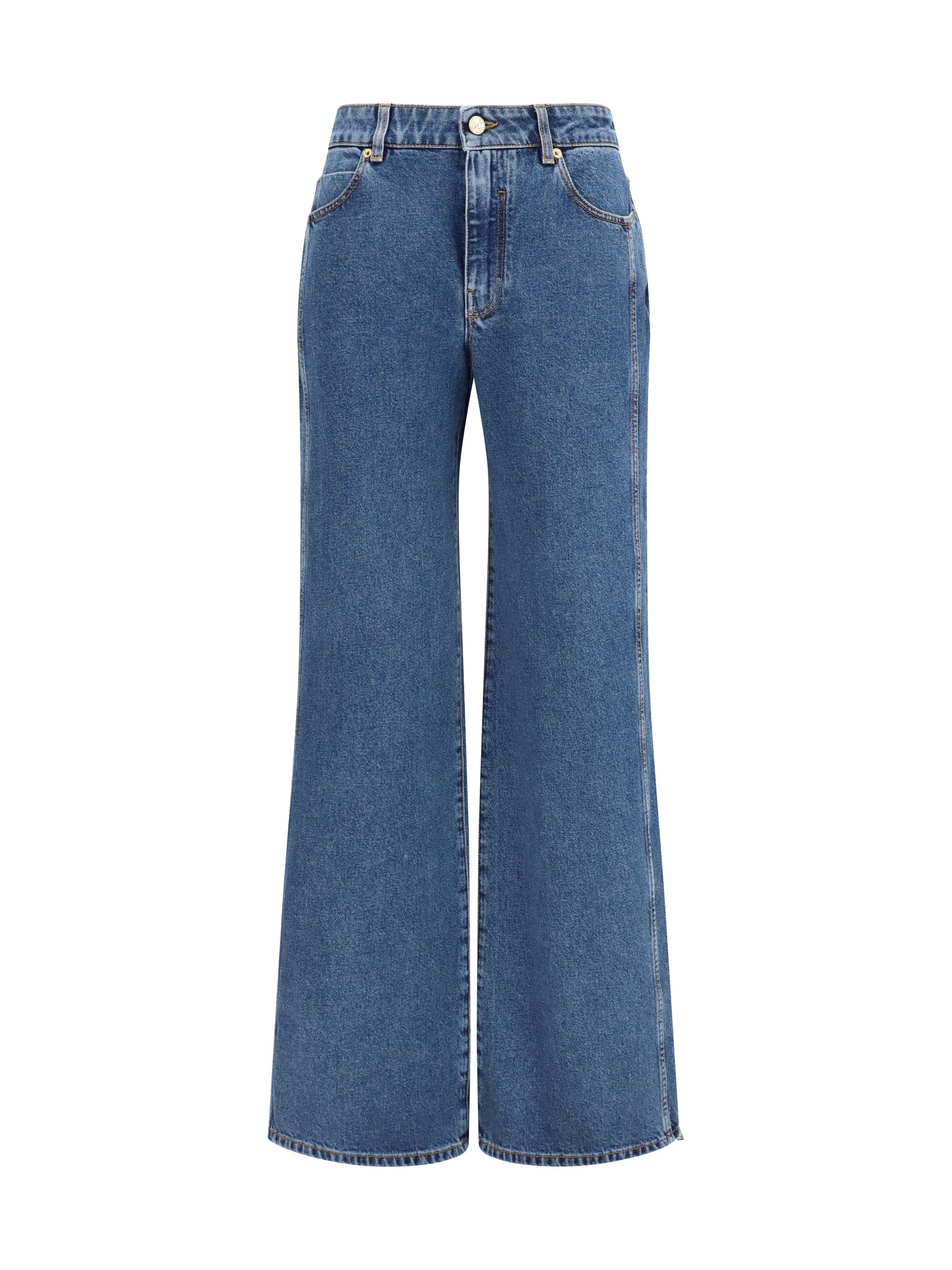straight wide-leg jeans