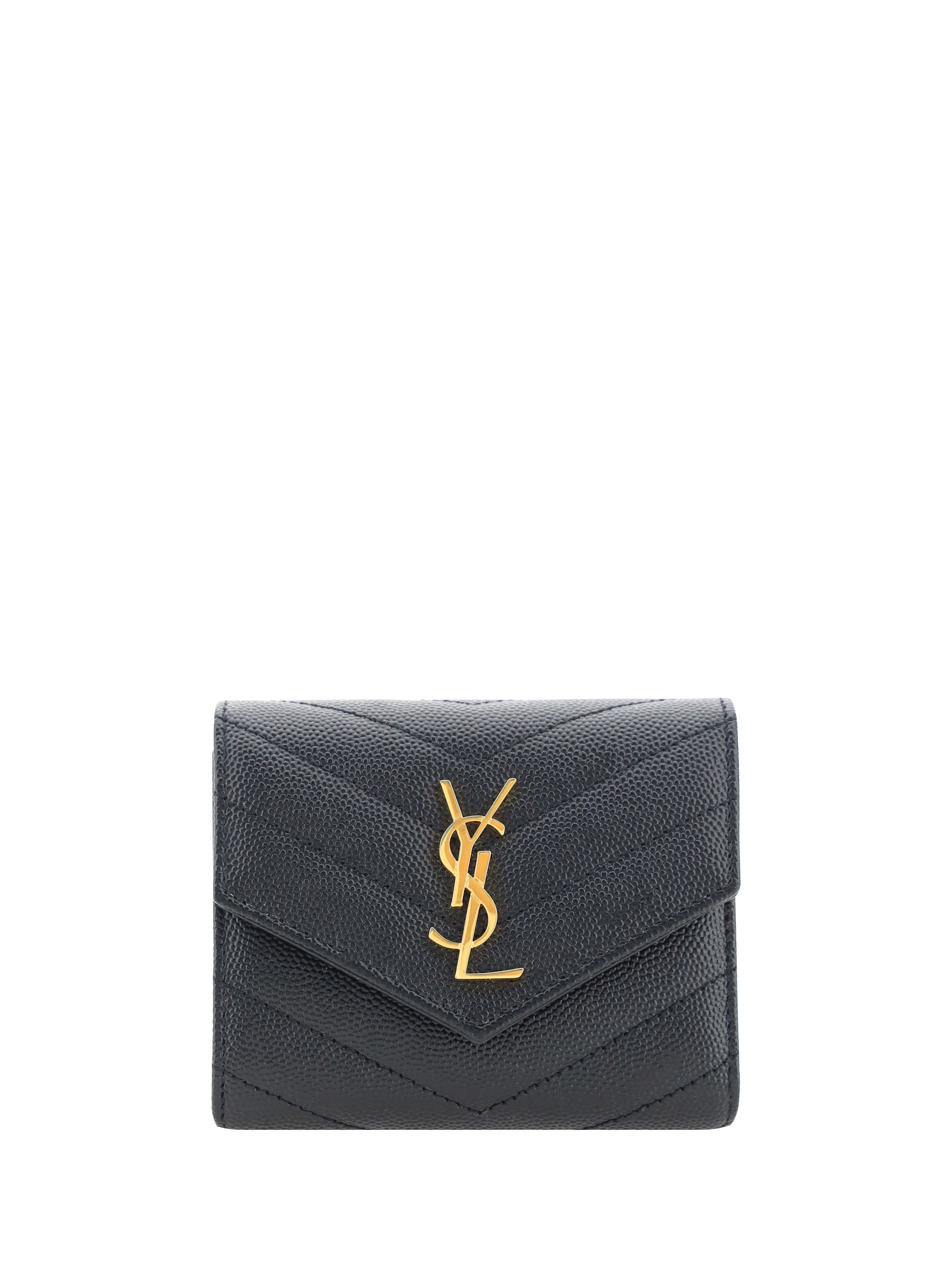 SAINT LAURENT OS cassandre leather wallet