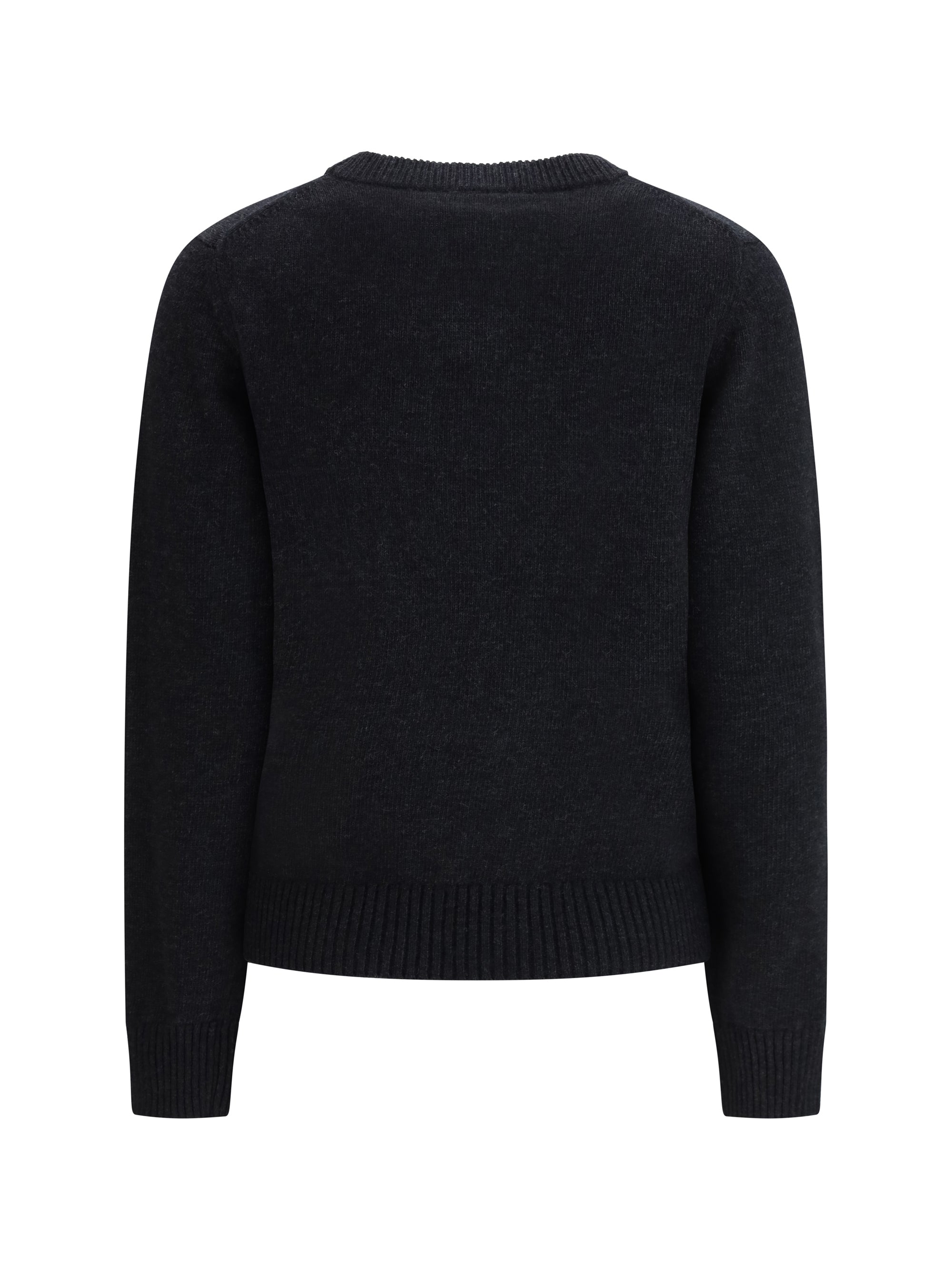 raspberry detail sweater