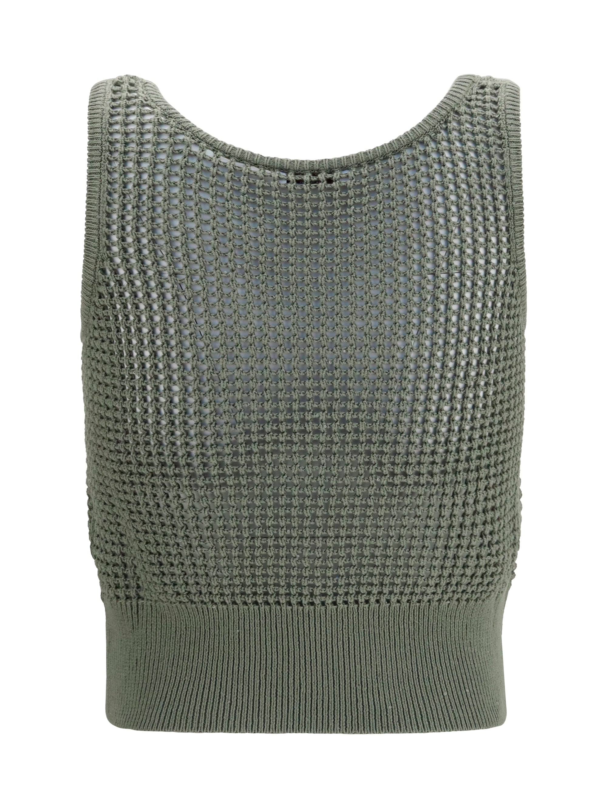 BRUNELLO CUCINELLI L perforated sequin tank top
