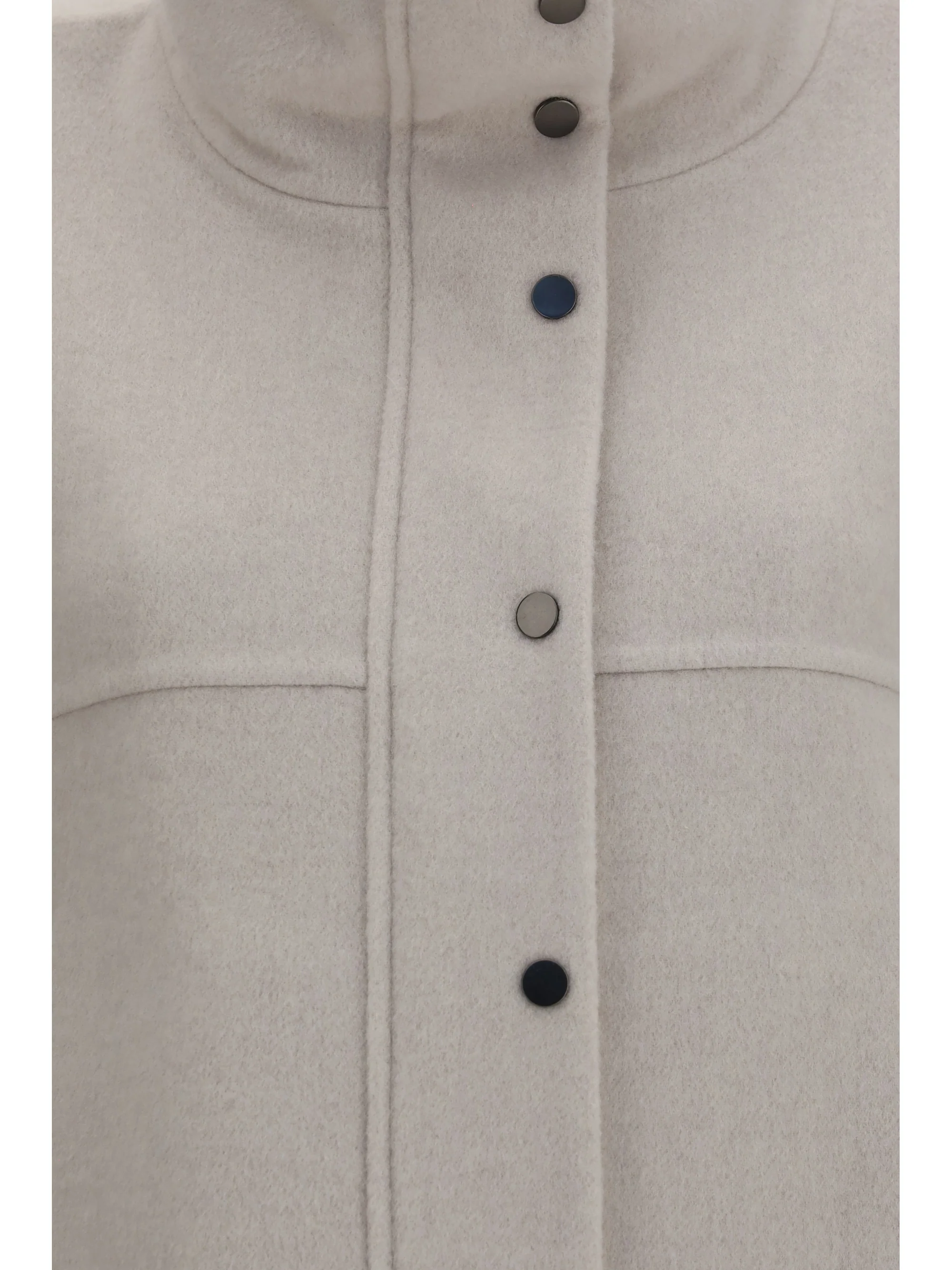 double-faced wool and cashmere jacket with detachable shearling insert