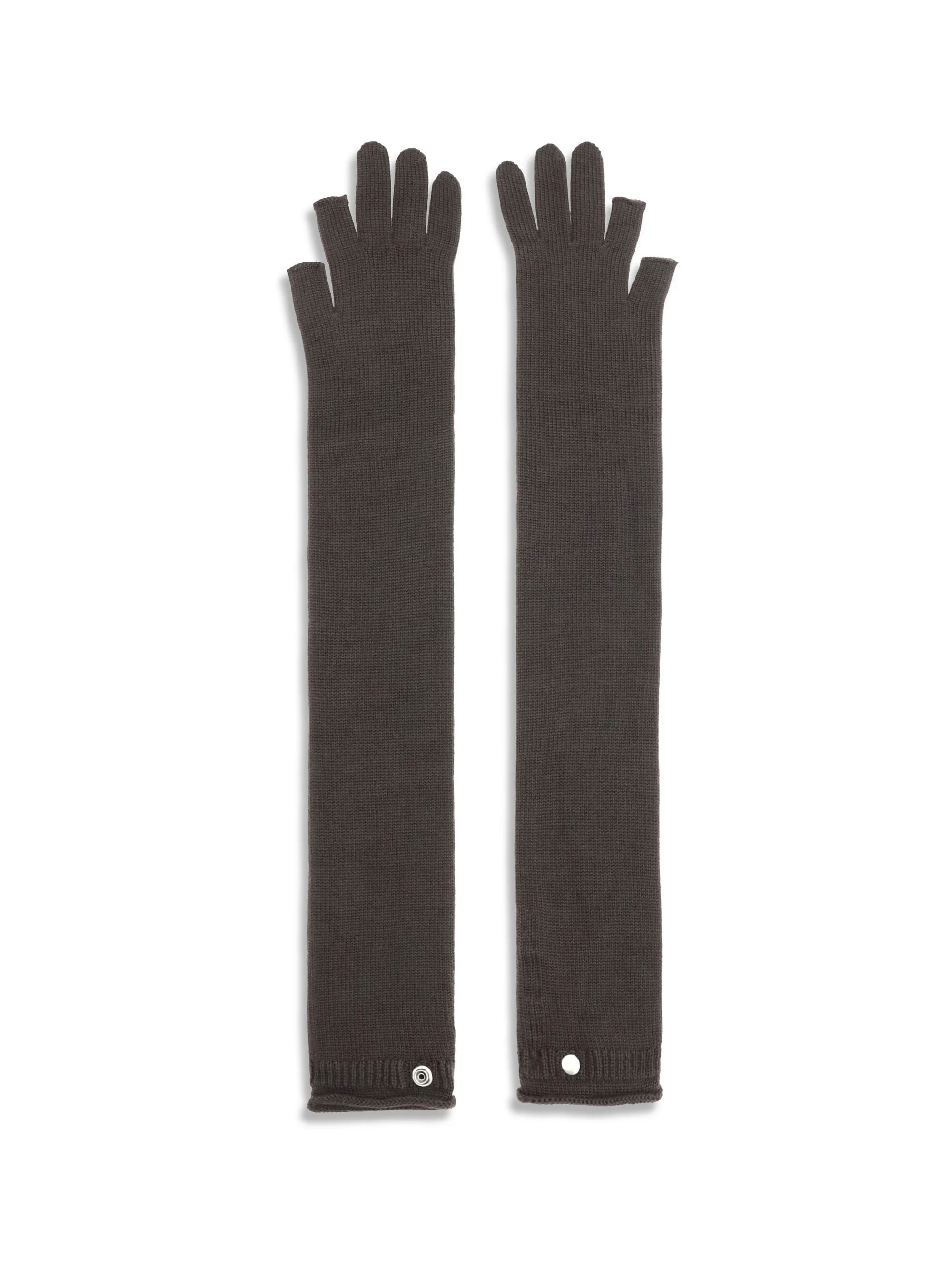RICK OWENS OS long fingerless wool gloves