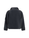 coat caban in double cashmere blouson with high collar
