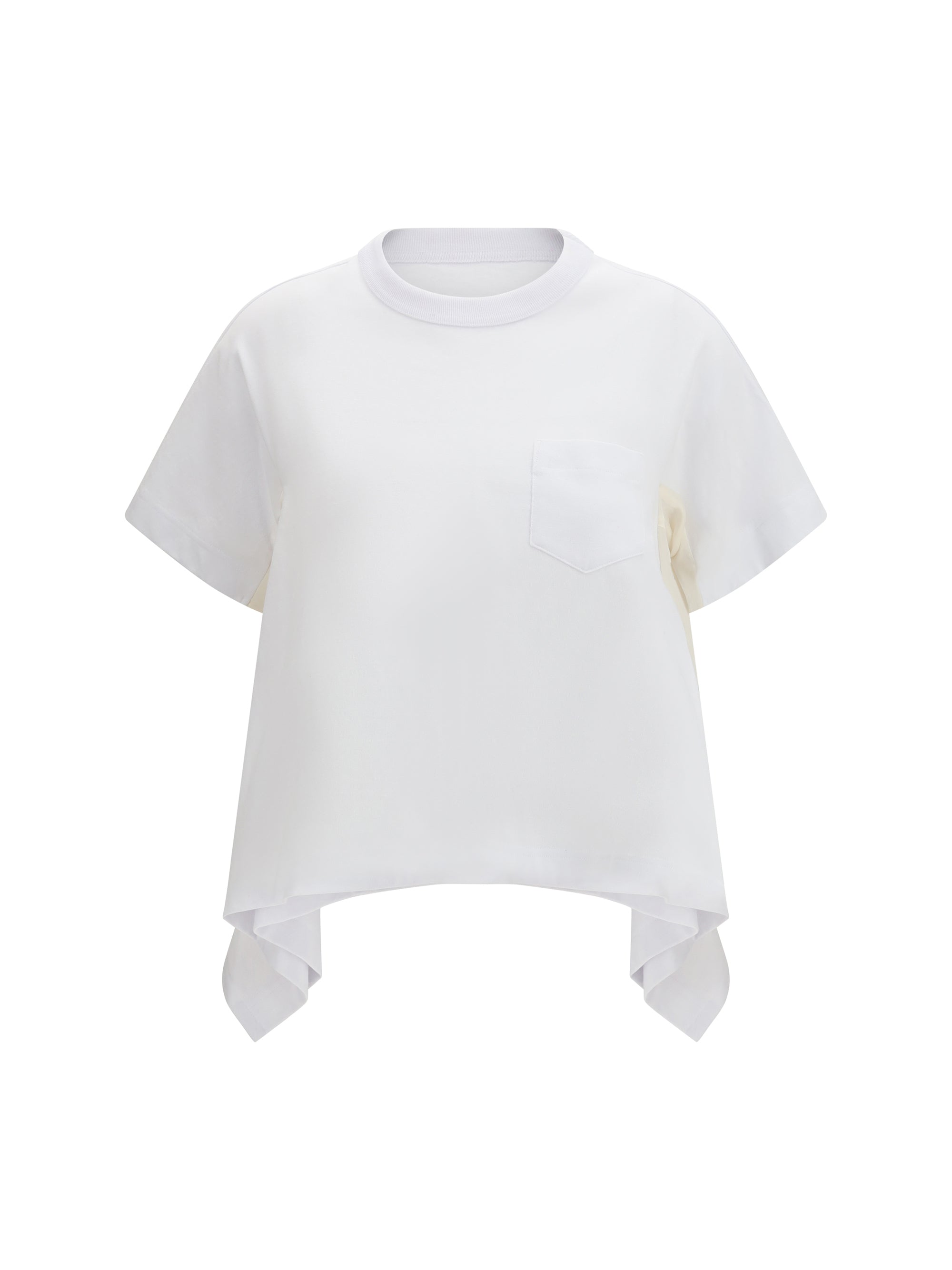 SACAI 1 pocket and draped t-shirt